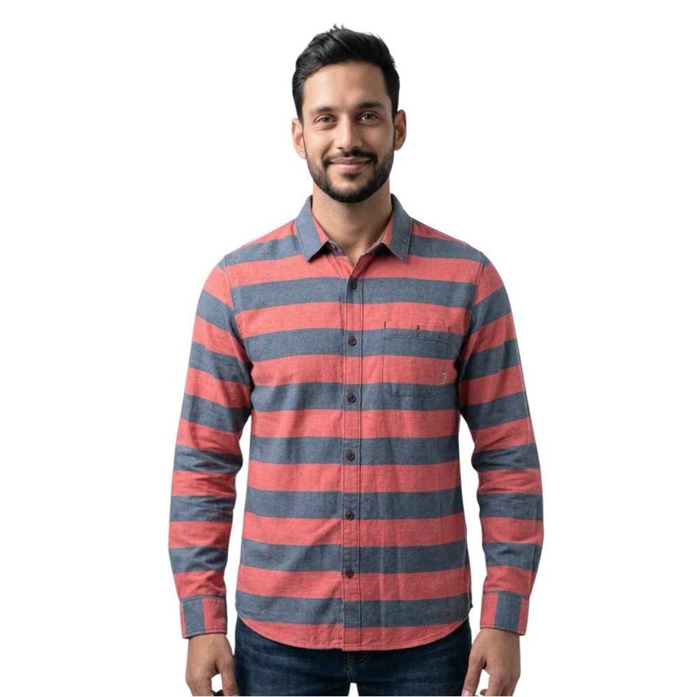 🔥 Vans Off The Wall Striped Button-Up – Skater Core‎ Drip (Men’s M)